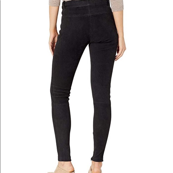 FRYE Jet Black Campus Leather Leggings - Picture 2 of 8